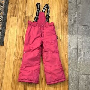 Kamik Pink Bib Snowpants Size 6 Like new